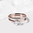 ENGAGEMENT AND WEDDING RING IN ROSE GOLD - ENGAGEMENT AND WEDDING MATCHING SETS - ENGAGEMENT RINGS