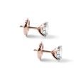 OVAL LAB GROWN DIAMOND EARRINGS IN ROSE GOLD - DIAMOND STUD EARRINGS - EARRINGS