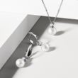 FRESHWATER PEARL AND DIAMOND PENDANT IN WHITE GOLD - PEARL PENDANTS - PEARL JEWELLERY