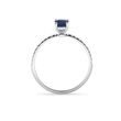 SAPPHIRE RING WITH DIAMONDS IN WHITE GOLD - SAPPHIRE ENGAGEMENT RINGS - ENGAGEMENT RINGS