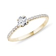 Trendy Yellow Gold Diamond Engagement Ring
