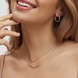 V-SHAPED ROSE GOLD NECKLACE - ROSE GOLD NECKLACES - NECKLACES