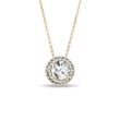 HALO-HALSKETTE MIT 1 CT LABORDIAMANT IN GELBGOLD - KETTEN MIT DIAMANTEN - KETTEN