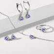 DIAMANTOHRRINGE AUS WEISSGOLD MIT TANSANIT - OHRRINGE TANSANIT - OHRRINGE