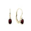 OVAL GARNET AND DIAMOND EARRINGS IN GOLD - GARNET EARRINGS{% if category.pathNames[0] != product.category.name %} - {% endif %}