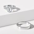 HIS AND HERS ETERNITY AND SHINY FINISH WHITE GOLD WEDDING RING SET - WHITE GOLD WEDDING SETS - WEDDING RINGS