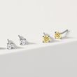 YELLOW DIAMOND EARRINGS IN WHITE GOLD - DIAMOND EARRINGS - EARRINGS
