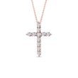 ROSE GOLD CROSS WITH DIAMONDS - DIAMOND NECKLACES{% if category.pathNames[0] != product.category.name %} - {% endif %}