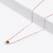 BALL PENDANT ON CHAIN NECKLACE IN ROSE GOLD - ROSE GOLD NECKLACES - NECKLACES