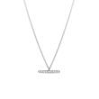 Minimalist pendant necklace with diamonds in white gold