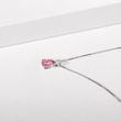 HALSKETTE MIT ROSA SAPHIRTROPFEN IN WEISSGOLD - KETTEN MIT SAPHIR - KETTEN
