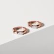 HOOP EARRINGS WITH PEAR-CUT DIAMOND IN ROSE GOLD - DIAMOND EARRINGS - EARRINGS