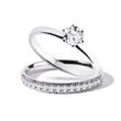 WHITE GOLD SET OF ENGAGEMENT AND WEDDING RING - ENGAGEMENT AND BRIDAL RING SETS - ENGAGEMENT RINGS