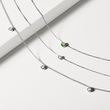 GREEN DIAMOND NECKLACE IN 14K WHITE GOLD - DIAMOND NECKLACES - NECKLACES