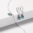 SCHMUCKSET IN WEISSGOLD MIT LONDONER TOPASEN - SCHMUCK SETS EDELSTEINE - SCHMUCK