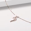 ELEGANTE HALSKETTE AUS ROSÉGOLD MIT DIAMANT - KETTEN MIT DIAMANTEN - KETTEN
