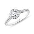 WEISSGOLD DIAMANT HALO RING - VERLOBUNGSRINGE DIAMANTEN - VERLOBUNGSRINGE