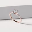 HALF CARAT DIAMOND ROSE GOLD ENGAGEMENT RING - ENGAGEMENT DIAMOND RINGS - ENGAGEMENT RINGS