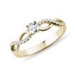 DIAMOND ENGAGEMENT RING IN YELLOW GOLD - ENGAGEMENT DIAMOND RINGS - ENGAGEMENT RINGS