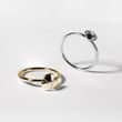 KINDER RING AUS WEISSGOLD MIT KLEEBLATT - RINGE DIAMANT - RINGE