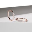 ROSE GOLD ENGAGEMENT RING WITH DIAMOND - ENGAGEMENT DIAMOND RINGS - 