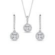 LUXURIOUS DIAMOND EARRING AND NECKLACE SET IN WHITE GOLD - JEWELRY SETS - FINE JEWELRY