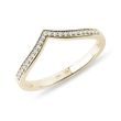 CHEVRON WEDDING RING IN 14K YELLOW GOLD - WOMEN'S WEDDING RINGS - WEDDING RINGS