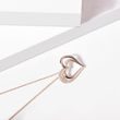 HEART PENDANT WITH DIAMONDS IN ROSE GOLD - DIAMOND NECKLACES - NECKLACES