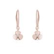 BOUCLES D'OREILLES PENDANTES EN OR ROSE - TRÈFLES - BOUCLES D'OREILLES POUR ENFANTS - BOUCLES D'OREILLES