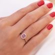 Halo Ring in Rose Gold with Tourmaline and Diamonds