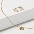 HERZFÖRMIGE KINDERKETTE MIT DIAMANT IN GELBGOLD - KINDER KETTEN - KETTEN
