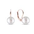 BOUCLES D'OREILLE EN OR ROSE ET PERLE - BOUCLES D'OREILLES EN PERLES - PERLES