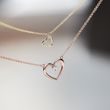 HERZFÖRMIGE KINDERKETTE MIT DIAMANT IN GELBGOLD - KINDER KETTEN - KETTEN
