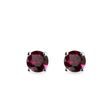 RHODOLITE STUD EARRINGS IN WHITE GOLD - GEMSTONE EARRINGS - EARRINGS