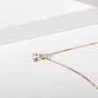 14K GOLD CHAIN WITH PEAR MORGANITE PENDANT - MORGANITE NECKLACES - NECKLACES