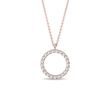 PENDENTIF EN OR ROSE AVEC DIAMANTS - COLLIERS AVEC DIAMANTS - COLLIERS