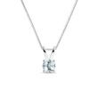 AQUAMARINE NECKLACE IN WHITE GOLD - AQUAMARINE NECKLACES - NECKLACES