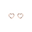 DIAMOND HEART EARRINGS IN ROSE GOLD - DIAMOND STUD EARRINGS - EARRINGS