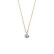 COLLIER EN OR JAUNE 14 CT AVEC DIAMANT SOLITAIRE - COLLIERS AVEC DIAMANTS - COLLIERS