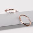 A THIN RING WITH SMALL DIAMONDS IN ROSE GOLD - WOMEN'S WEDDING RINGS - WEDDING RINGS