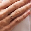Výrazný prsten z růžového zlata s 0,35ct diamantem