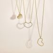 Yellow gold heart necklace
