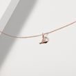 VOGELANHÄNGER AUS ROSÉGOLD MIT DIAMANT - ANHÄNGER - KETTEN