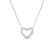 HEART-SHAPED DIAMOND NECKLACE IN WHITE GOLD - DIAMOND NECKLACES - NECKLACES