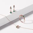 EMERALD NECKLACE IN ROSE GOLD - EMERALD NECKLACES - NECKLACES