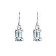 GOLD EARRINGS WITH AQUAMARINES AND DIAMONDS - AQUAMARINE EARRINGS - EARRINGS