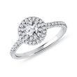DOPPELTER HALORING MIT DIAMANTEN IN WEISSGOLD - VERLOBUNGSRINGE DIAMANTEN - VERLOBUNGSRINGE