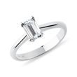 EMERALD CUT DIAMOND RING IN 14K WHITE GOLD - DIAMOND ENGAGEMENT RINGS - ENGAGEMENT RINGS