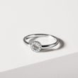 BAGUE D'OR BLANC MINIMALISTE AVEC DIAMANTS - BAGUES EN DIAMANT - BAGUES