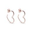 HEART-SHAPED EARRINGS IN 14K ROSE GOLD - ROSE GOLD EARRINGS - EARRINGS